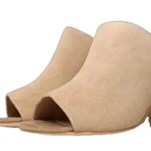 Sbicca Helena Suede Mule Slide Block Braided Heel